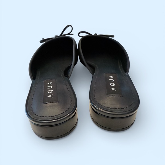 Aqua Glossy Black Loafers - Picture 2 of 5